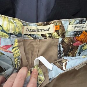 Tailor Vintage Tropical Print Shorts